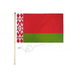 awood flag pole Kit wall mount bracket with 3x5 belarus country polyester flag