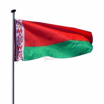 Tela de seda personalizada impressa digital impresso tipos diferentes tamanho diferente 2x3ft 4x6ft 3x5ft país nacional bandeira da bielorrússia