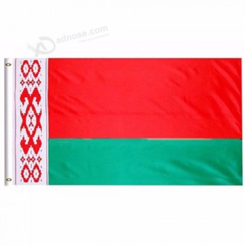 2019 Wit-Rusland nationale vlag 3x5 FT 90x150cm banner 100d polyester aangepaste vlag metalen doorvoertule