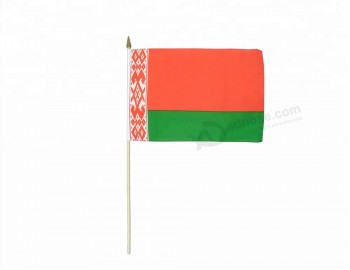 alta qualidade bielorrússia mão bandeira de ondulação portador de pólo de bandeira