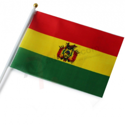 Bolivia national hand flag Bolivia country stick flag
