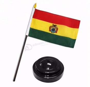 Heiße verkaufende Bolivien-Tischplattenflaggenpfosten-Standplatzsätze