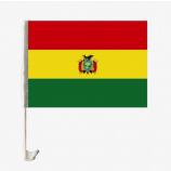 poliéster 30x45cm bandera de bolivia de impresión para la ventanilla del coche