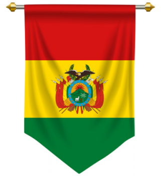 Bandeira nacional da flâmula nacional da Bolívia para pendurar