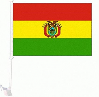 bandera nacional del coche de bolivia de poliéster de doble cara
