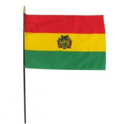 Bolivien National Hand Flagge / Bolivien Land Stick Flagge Banner