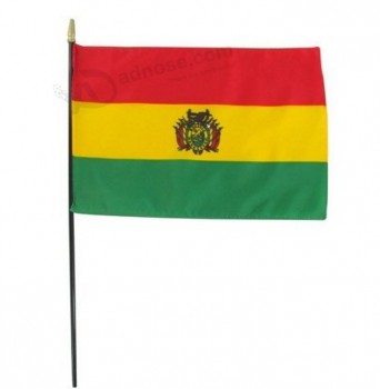 Bolivien National Hand Flagge / Bolivien Land Stick Flagge Banner