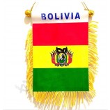 볼리비아 자동차 플래그 백미러 창 미니 볼리비아 플래그