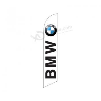 Großhandel benutzerdefinierte BMW Feder Flagge blau