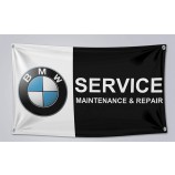 BMW Service Flagge Banner 3x5 ft Wartung & Reparatur Autowerkstatt schwarz horizontal