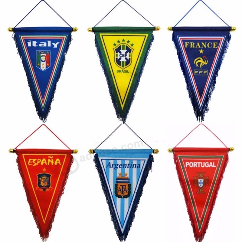 Diy triangle team pennant sports fag custom or stock