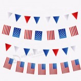 Mejor venta de calidad superior OEM decoración exterior festival mini bandera americana bunting