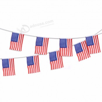 免费样品三角旗横幅自定义字符串美国国旗彩旗装饰
