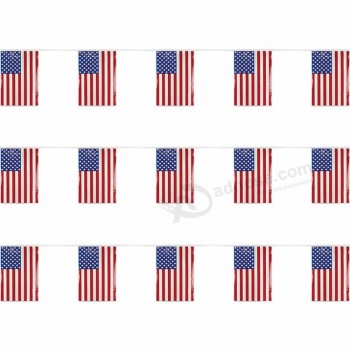 American Flag Buntings 100% Polyester Fabric Country Bunting String Flags
