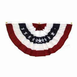 goedkope Amerikaanse Amerikaanse patriottische geplooide onafhankelijkheidsdag bunting 3'x6 'nylon ventilator