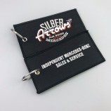 professionally custom embroidered double sided keychains