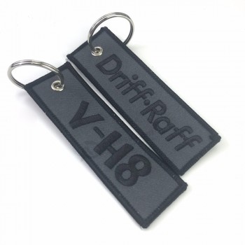 high quality custom embroidered keychain, embroidered keychain