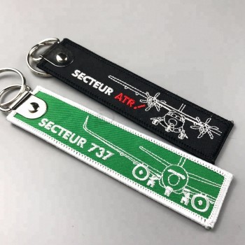 Luggage Tag Label Embroidery Keychain For Motorcycle Bag Luggage Logo