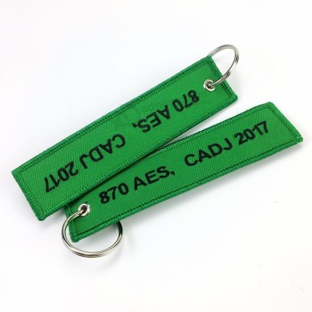 benutzerdefinierte Schlüsselbund Stoff Schlüsselanhänger Stickerei Schlüsselbund