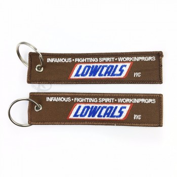 Wholesale embroidered key chain with customized design
