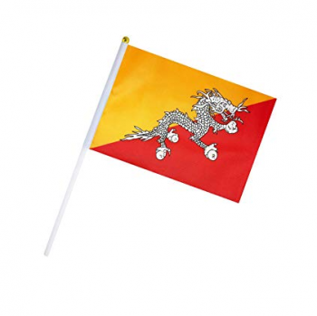 plastic flagpole custom mini hand waving bhutan flags