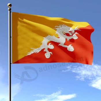 Polyester Fabric Bhutan Country Flag National flag of Bhutan