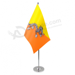 Metallbasis Bhutan Gehäuse Fahnenstange Bhutan Tischplatte Flagge