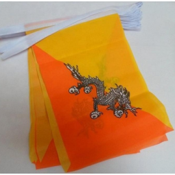 polyester bhutan string flag mini bhutan bunting flag