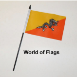 wholesale promotion polyester national bhutan hand flag