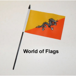 wholesale promotion polyester national Bhutan hand flag