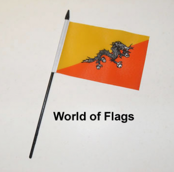 wholesale promotion polyester national bhutan hand flag