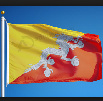Professional Printing Polyester Bhutan Flag Flagge Bhutans