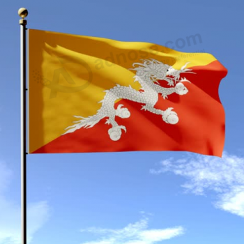 bandeira do butão, bandeira do butão, poliéster bandeira do butão