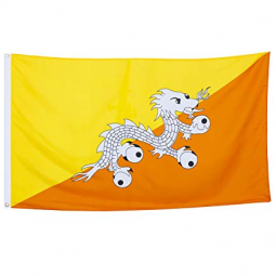 Werbeartikel individuell bedruckte Bhutan Flagge Großhandel