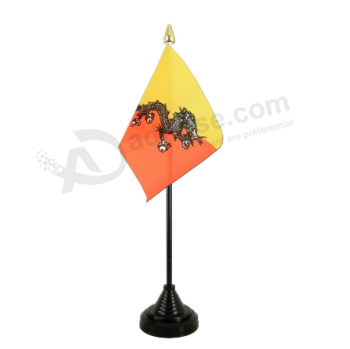 Bandera de escritorio de Bhután de poliéster de alta calidad para decoración de oficinas