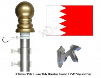 Bahrein vlag en vlaggenmast Set, kies uit meer dan 100 wereld en internationale 3'x5 'vlaggen en vlaggenmasten
