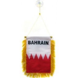 Bahrein mini banner 6 '' x 4 '' - Bahrein wimpel 15 x 10 cm - mini banners 4x6 inch zuignap hanger