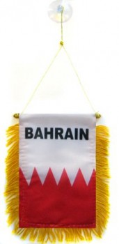 Bahrein mini banner 6 '' x 4 '' - Bahrein wimpel 15 x 10 cm - mini banners 4x6 inch zuignap hanger