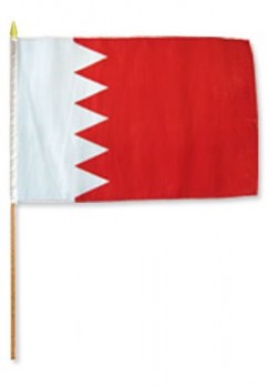 Wholesale custom One Dozen Bahrain 12x18in Stick Flags.