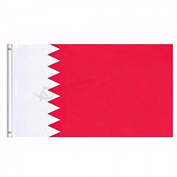 2019 바레인 국기 3x5 FT 90x150cm 배너 100d 폴리 에스테르 사용자 정의 플래그 금속 밧줄 고리