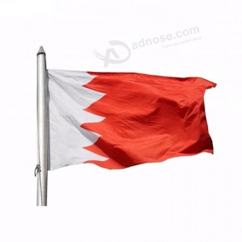 Venta al por mayor personalizada 100% poliéster impreso 3 * 5 pies banderas de país de Bahrein