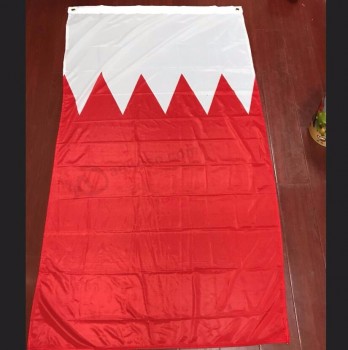 Alta calidad de serigrafía personalizada 110gsm de punto poliéster bahrein bandera del país