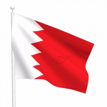 Venta caliente 3x5ft gran impresión digital poliéster bandera nacional de bahrein