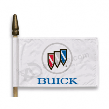 groothandel op maat gemaakte hand zwaaiende buick polyester vlag groothandel