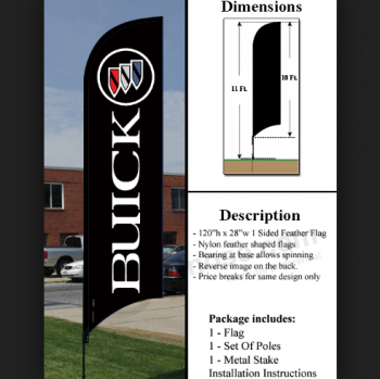 promoción buick banderas voladoras publicidad buick pluma banner