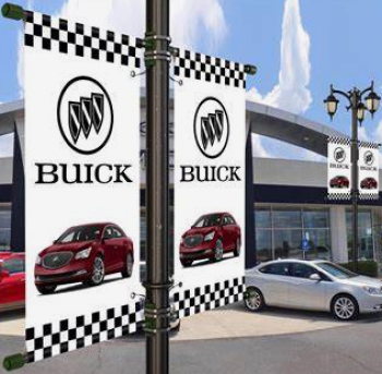 광고를위한 주문 인쇄 로고 buick 가로등 기치