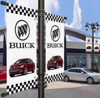 impressão personalizada logotipo buick rua pólo banner para publicidade
