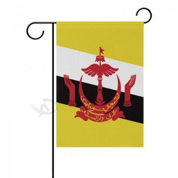 Bandeira de brunei jardim quintal bandeira banner para fora da casa vaso de flores dupla face impressão