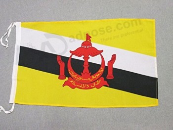 Флаг Брунея 18 '' x 12 '' шнуры - брунейские флажки 30 x 45см - баннер 18x12 дюймов