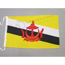 bandiera del brunei 18 '' x 12 '' corde - piccole bandiere bruneiane 30 x 45 cm - banner 18x12 pollici